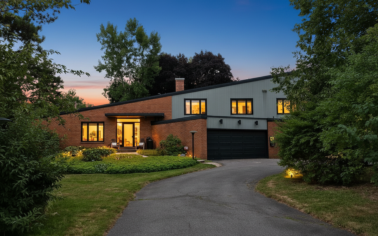 House exterior converted to a twilight photo
